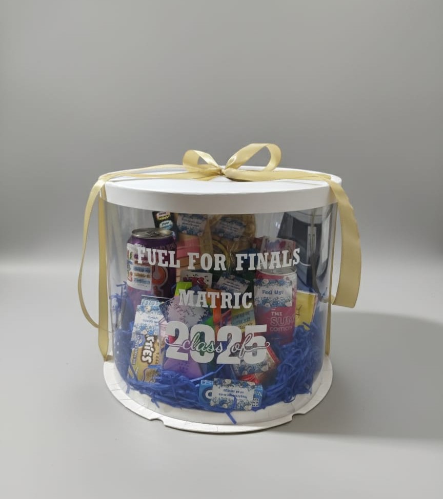 Custom matric survival kit gift basket Lenasia